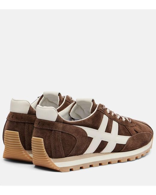 Hogan Brown Cool Allacciato H Suede Sneakers