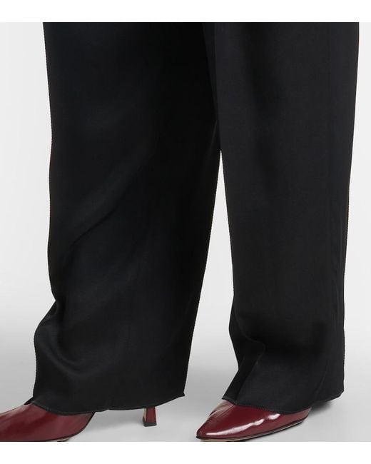 Bottega Veneta Black High-Rise Tapered Pants