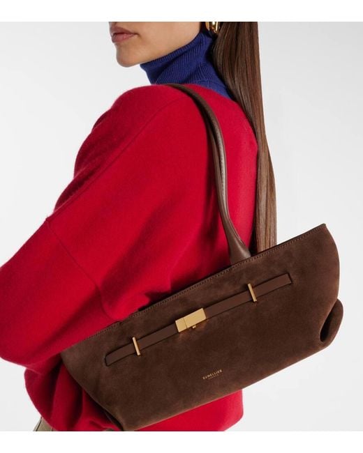 DeMellier London Brown New York Suede Shoulder Bag
