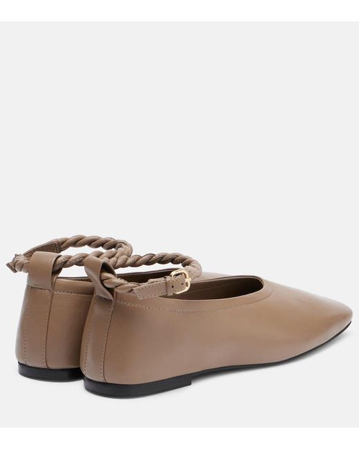 A.Emery Brown Steele Leather Ballet Flats