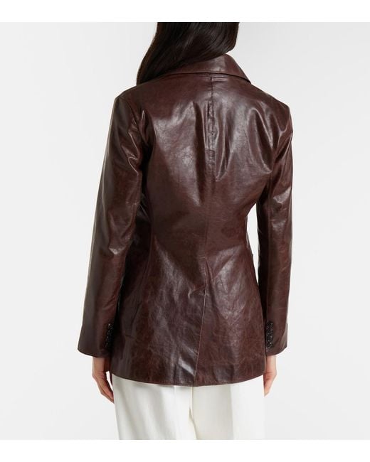 Polo Ralph Lauren Brown Leather Blazer