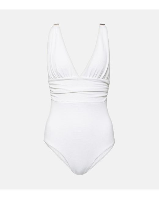 Melissa Odabash White Panarea Swimsuit