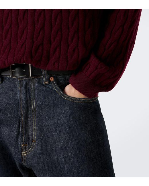 Lisa Yang Red Oskar Cable-Knit Cashmere Sweater for men