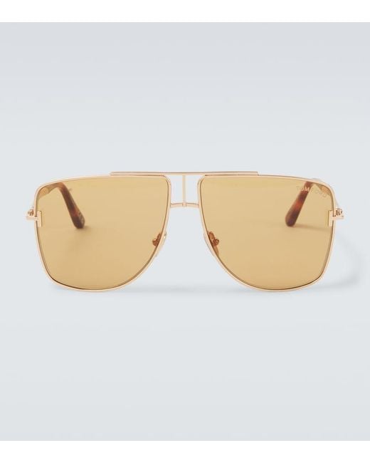 Tom Ford Natural Eliott Aviator Sunglasses for men