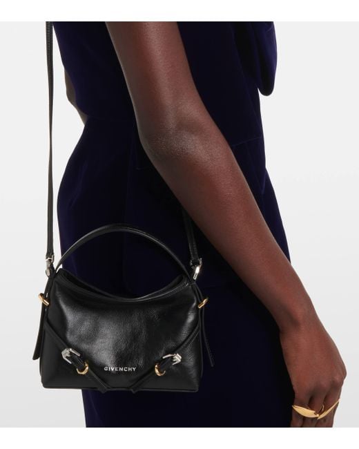 Givenchy Black Voyou Nano Leather Shoulder Bag