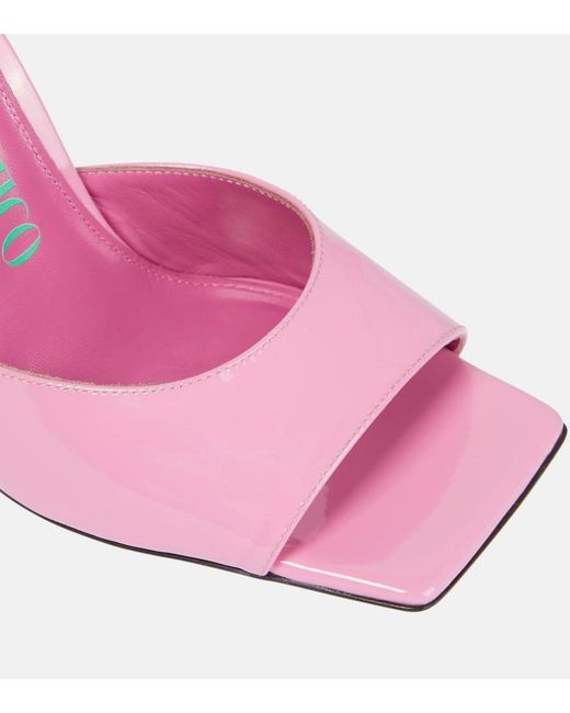 The Attico Pink Devon Patent Leather Mules