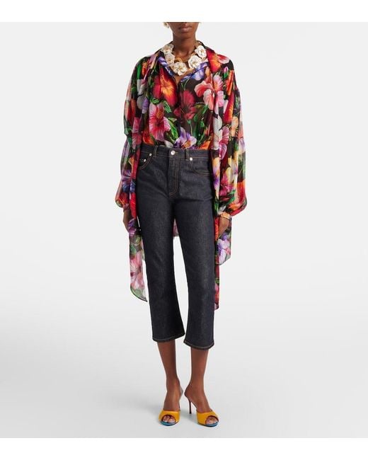 Dolce & Gabbana Blue Denim Capri Pants
