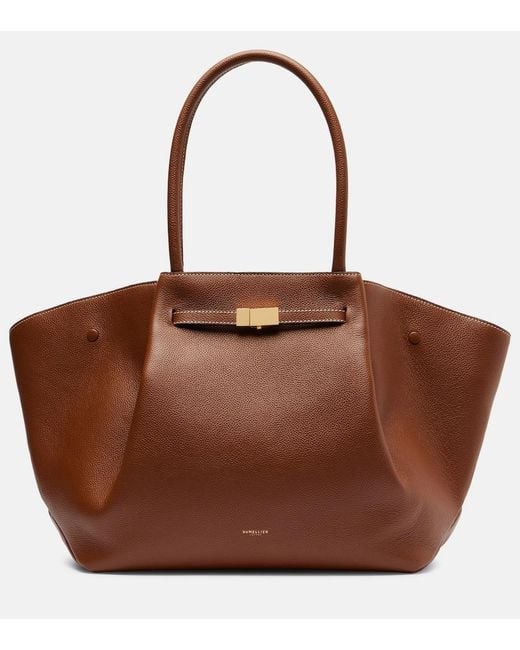 DeMellier London Brown New York Leather Tote Bag