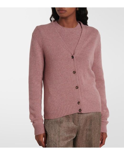 Loro Piana Pink Parksville Cashmere Cardigan