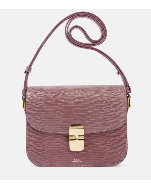 A.P.C. Grace Small Shoulder Bag In Lilla Leather