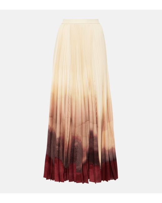 Altuzarra Multicolor Sif Pleated Ombre Maxi Skirt