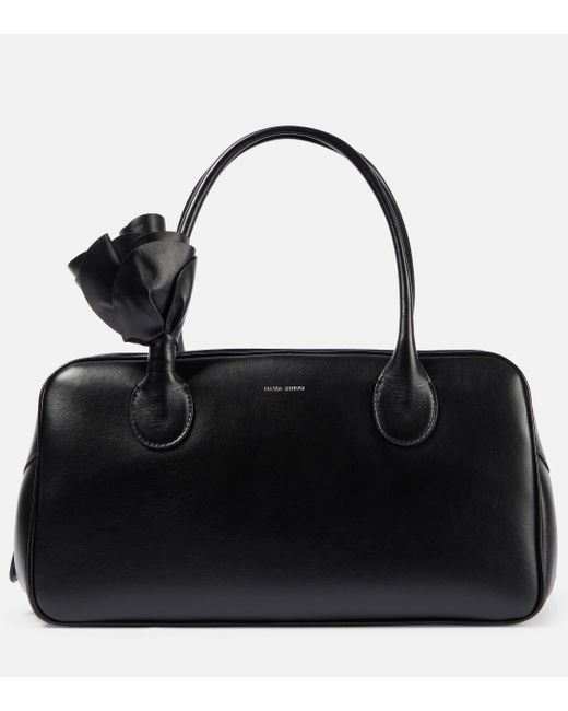Magda Butrym micro Vesna crystal-embellished tote bag - Black