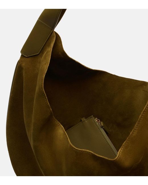 Victoria Beckham Green Soft Plie Suede Shoulder Bag