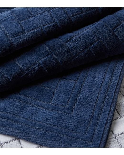 Brioni Blue Cotton Terry Beach Towel for men