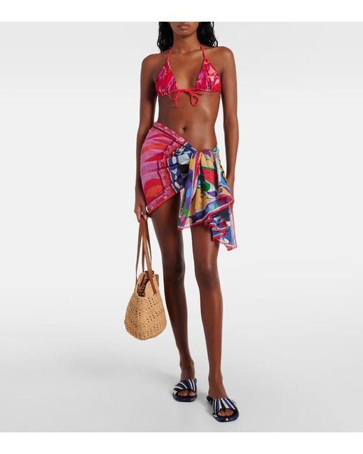 Emilio Pucci Blue Yummy Iride Slides