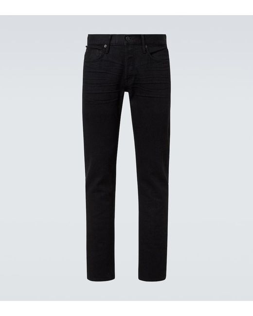 Tom Ford Black Logo Straight Jeans for men