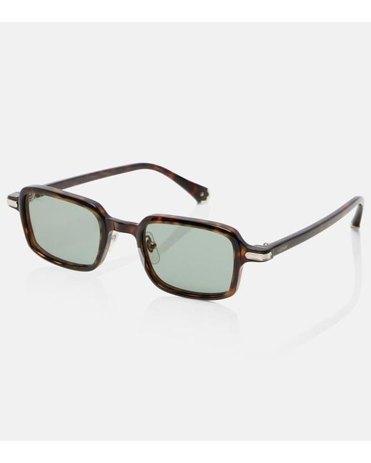 Cartier Brown Signature C Rectangular Sunglasses