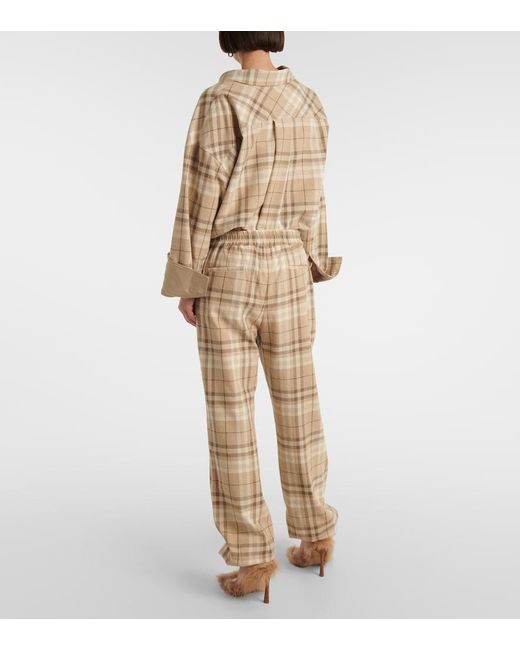 The Attico Natural Cotton-Blend Sweatpants