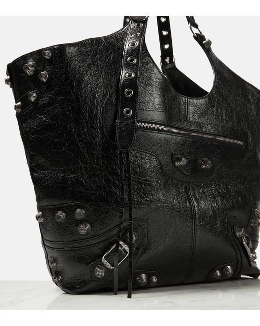 Grand sac à main Le Cagole Carry All médium Balenciaga en coloris Black