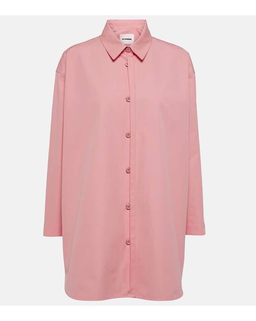 Camicia in popeline di cotone di Jil Sander in Pink