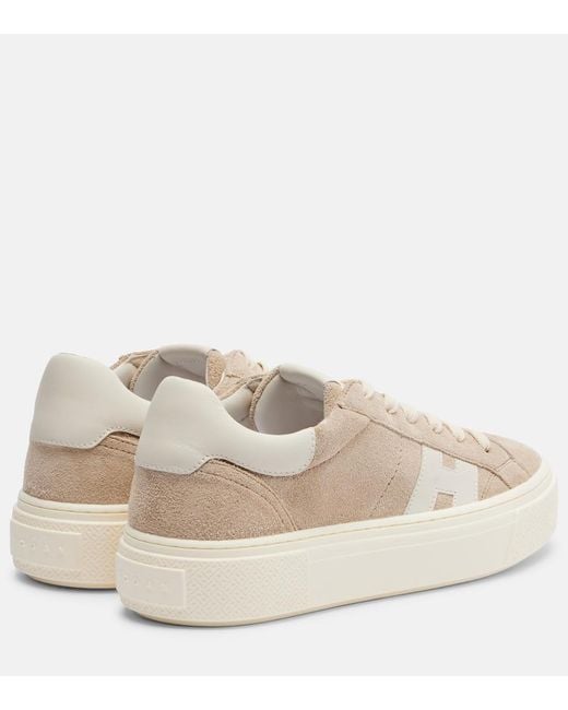 Hogan Natural H705 Allacciato H Suede Platform Sneakers