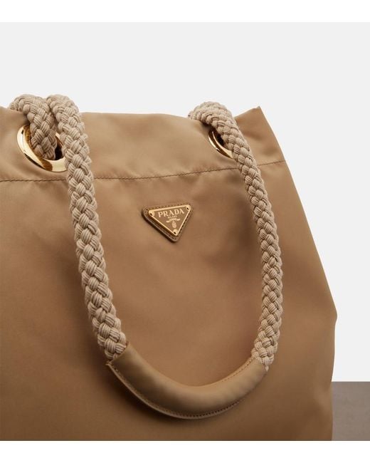 Prada Natural Mariner Re-Nylon Large Bucket Bag