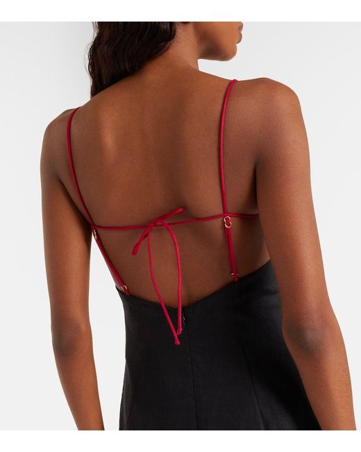 Cala De La Cruz Red Minikleid Soline Aus Leinen