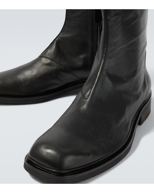 Our Legacy Black Daimono Leather Ankle Boots for men