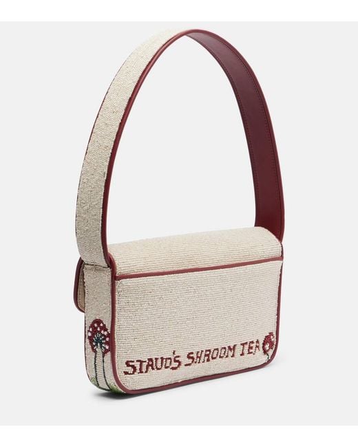 Staud Metallic Tommy Beaded Shoulder Bag