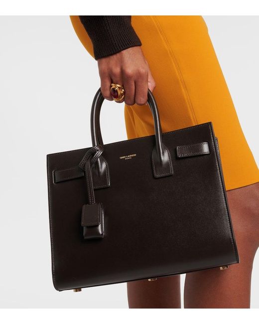 Saint Laurent Black Tote Sac De Jour Baby Aus Leder