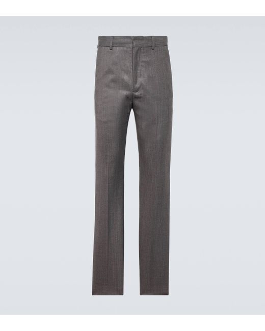 Acne Gray Mid-rise Straight Pants for men