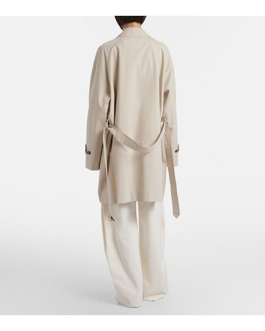 The Row Natural Amaya Belted Cotton Car Coat