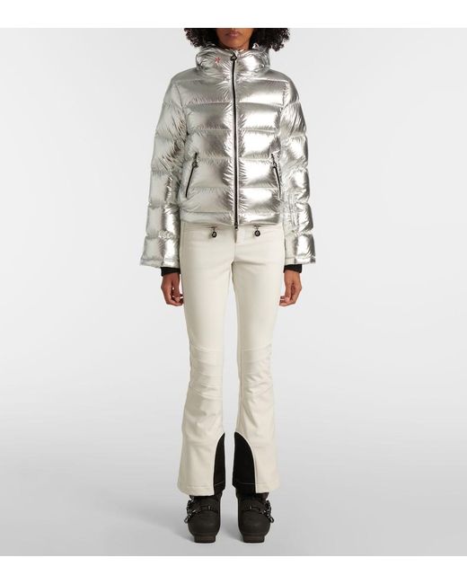 Perfect Moment White Aurora High-Rise Soft Shell Flared Ski Pants