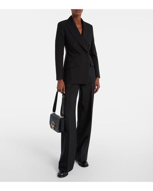 Gucci Black Wool Wide-Leg Pants