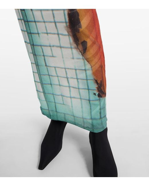 Jean Paul Gaultier Green Maxirock Fire Aus Tuell