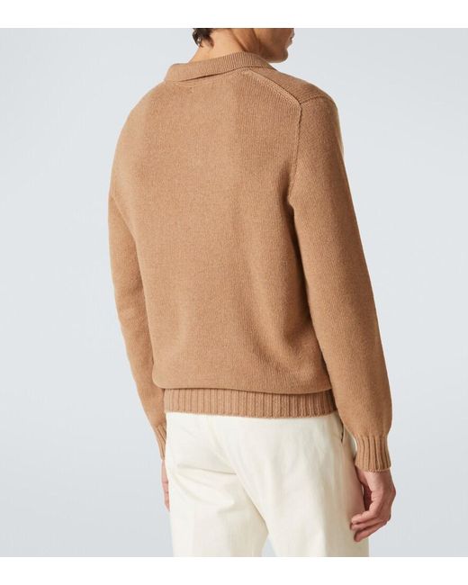 Thom Sweeney Polopullover Aus Kaschmir in Brown für Herren