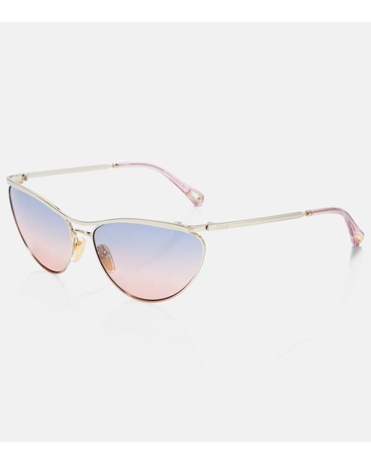 Chloé Pink Fashion Show Cat-Eye Sunglasses