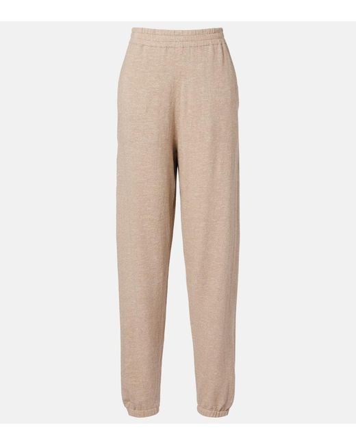The Row Natural Nadir Cotton And Linen Straight-Leg Pants
