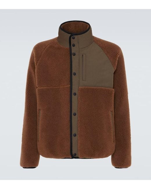 Loro Piana Brown Cashmere And Silk Fleece Jacket for men