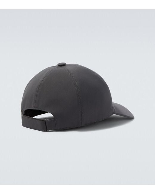 Brioni Gray Logo Baseball Cap for men