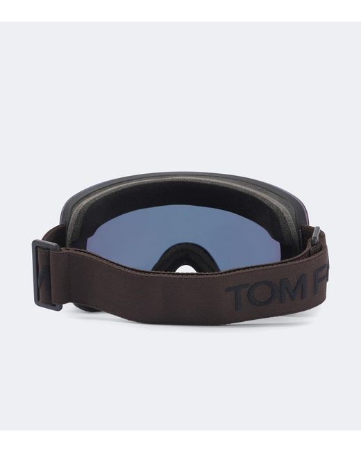 Tom Ford Yellow Logo Ski Goggles for men