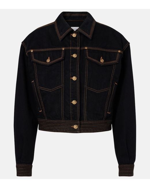 Versace Black Medusa Denim Jacket
