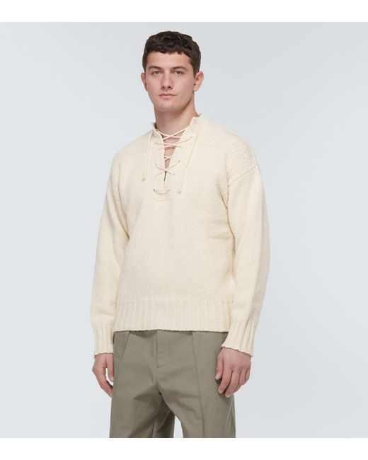 Jil Sander Natural Wool And Silk Sweater for men