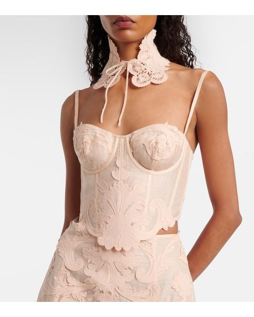 Zimmermann White Rebellion Filigree Bustier And Choker Set