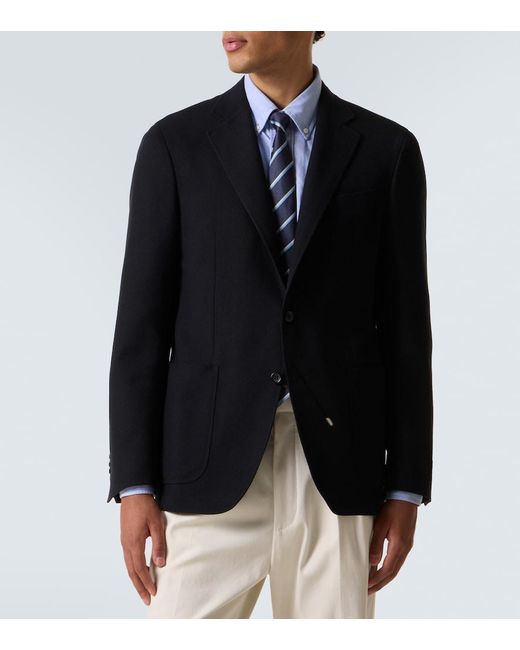 Canali Blue Kei Wool Blazer for men