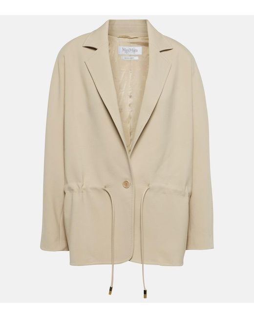 Max Mara Natural Betulla Wool-Blend Jacket