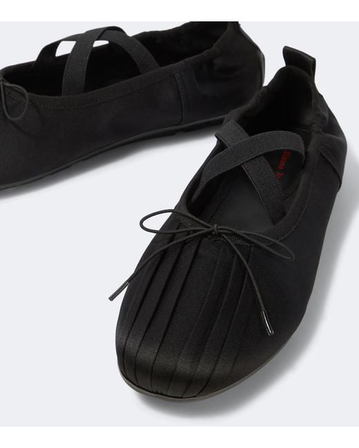 Simone Rocha Black Grip Satin Ballet Flats for men