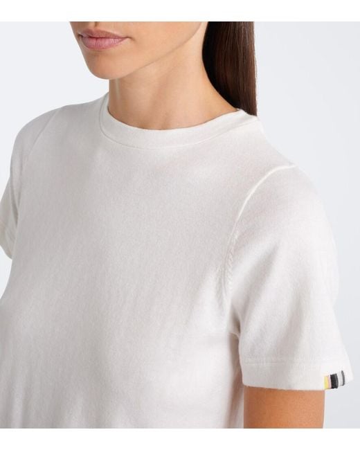 Extreme Cashmere White N°267 Tina Cotton And Cashmere T-Shirt