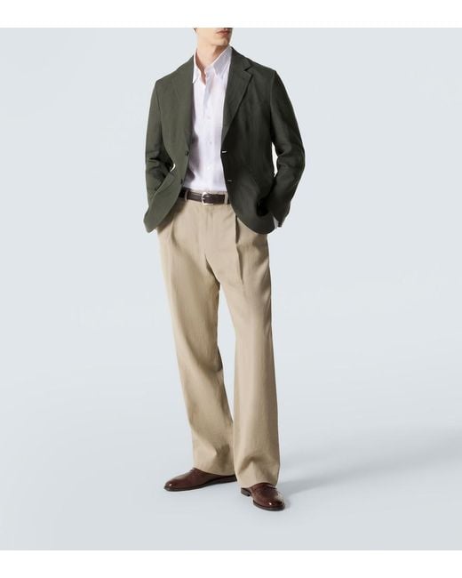 Brioni White Linen Shirt for men