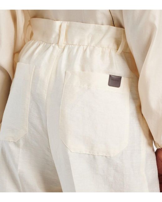 Max Mara White Efedra High-Rise Straight Pants